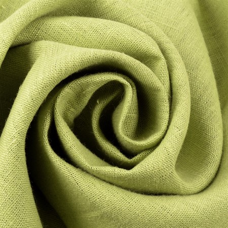 gräsgrönt linnetyg till kläder och inredning