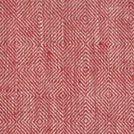 oeko-tex natur/röd mönstrat linnetyg gåsöga