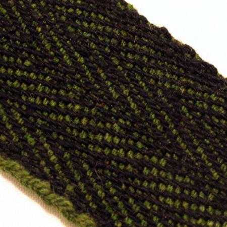 svart grön vävt ylleband 5cm bred