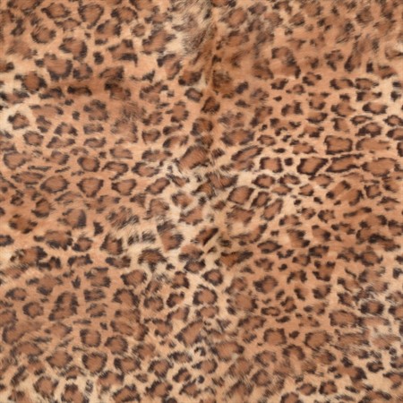 leopardmönstrad pälsfilt äkta kaninskinn ca 60x120cm