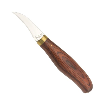 rejäl läderkniv med trähandtag