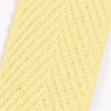 gul 15mm vävt textilband i bomull på hel rulle