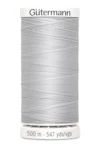 Sytråd polyester gutermann 500m 008 ljusgrå