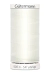 Sytråd polyester gutermann 500m 111 naturvit