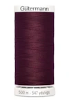 Sytråd polyester gutermann 500m 369 vinröd