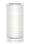 Sytråd polyester gutermann 500m 800 vit