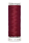 Sytråd polyester gutermann 200m 226 mörkröd