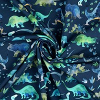 Bomullstrikå ekologisk 3000 dinosaurie marinblå