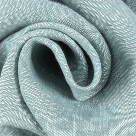 gråblått tvättat melerat linnetyg