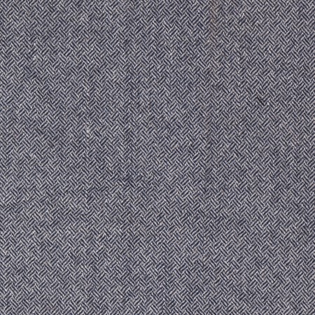 vit mörkblå återvunnet mönstrat vävt ylletyg metervara
