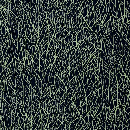 Bomullstrikå 2044 mönster svart/ ljusgrön