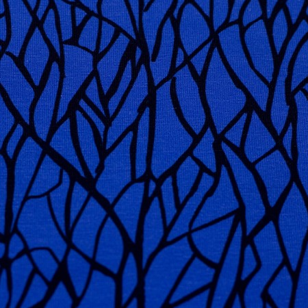 Bomullstrikå 2045 mönster blå/ svart