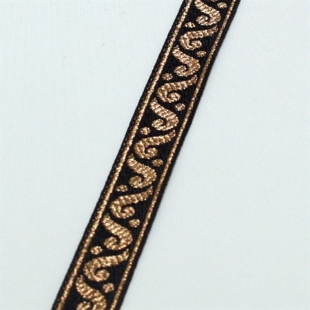Band SR 2495 svart/guld 1,7cm