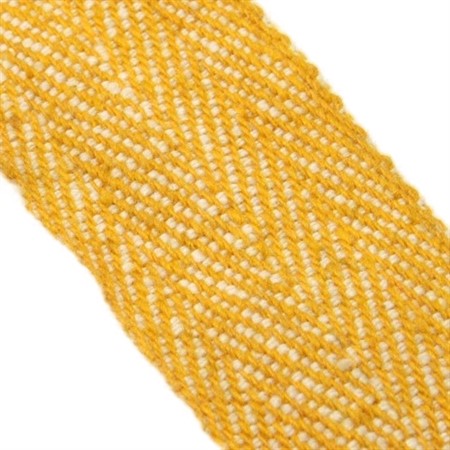 gul vit vävt ylleband 5cm bred