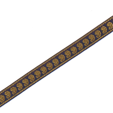 Band SRA 002 svart/guld 1,5cm