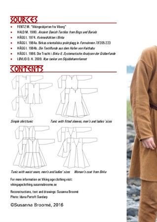 sewing patterns and instructions for making viking tunic