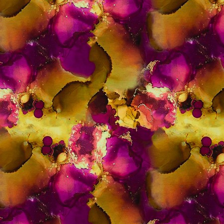 Bomullstrikå 2078 vattenfärg gul lila