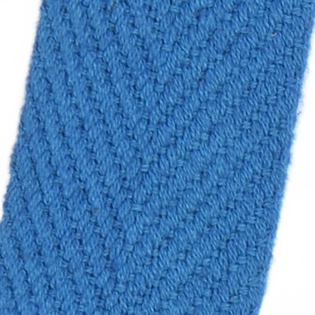 himmelsblå 10mm brett textilband i bomull på hel rulle