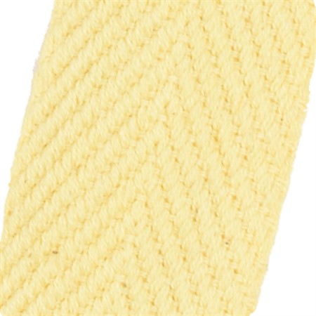 gul 10mm brett textilband i bomull på hel rulle