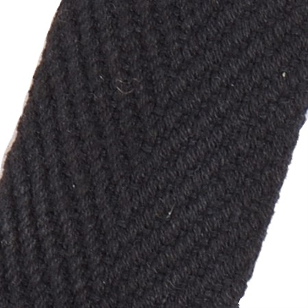 svart 10mm brett textilband i bomull på hel rulle