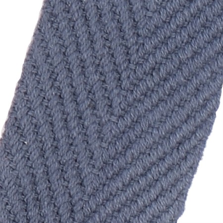 blågrå 10mm brett textilband i bomull på hel rulle