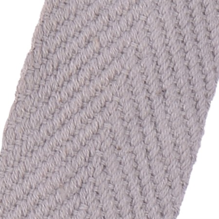 grå 10mm brett textilband i bomull på hel rulle
