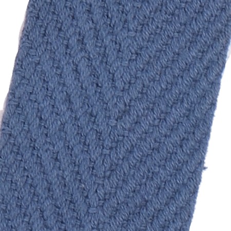mörkblå 10mm brett textilband i bomull på hel rulle