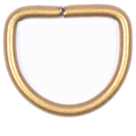 20mm antik mässingfärgad d-ring