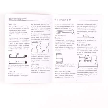 <img src="u013a.jpg" alt="printed booklet with instructions of how to sew viking clothing"/>