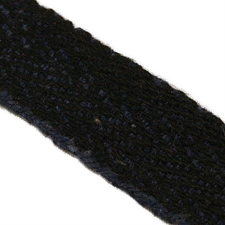 svart blå 25mm brett ylleband