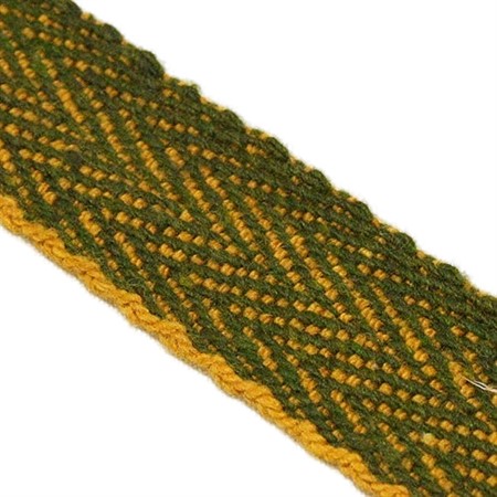 grön gul 25mm brett ylleband