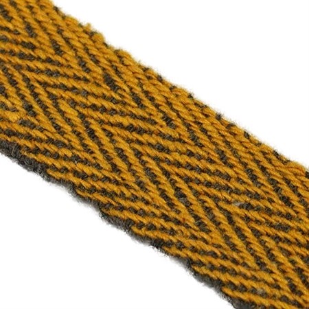 gul grå 25mm brett ylleband