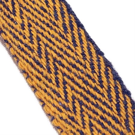 gul blå 25mm brett ylleband